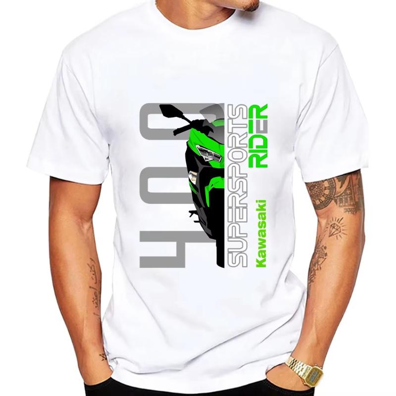 Kawasaki Ninja 400 Motorcycle Mens Tshirt summer shortsleeved womens Tshirt cotton 2025 New fashion couples clothing top