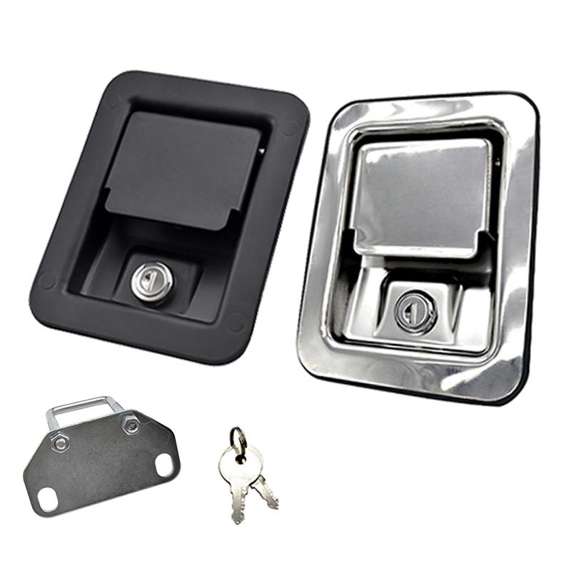 Heavy Duty Carbon Steel Vehicle Toolbox Paddle Lock with Key High Safety Van Truck Security System