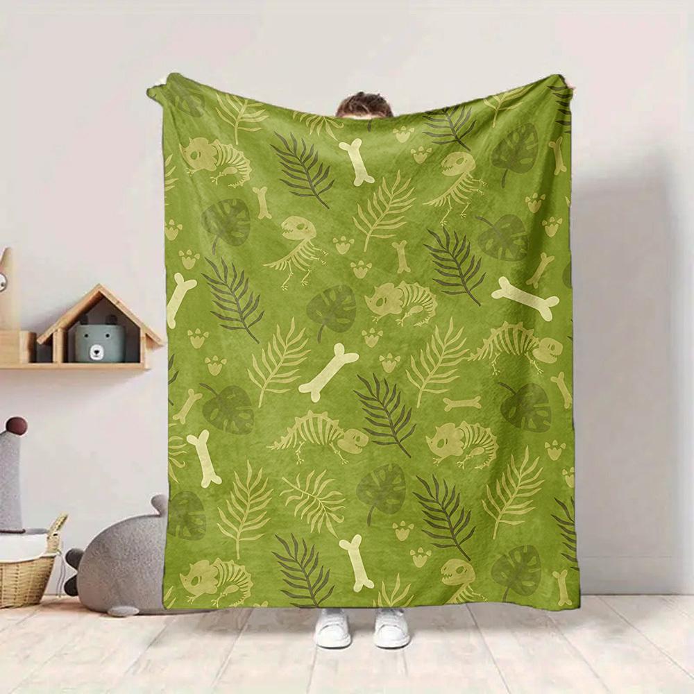 1 Stück Dinosaurier-Fossil Leichte Flanelldecke, Bequeme und Warme Decke, für Büro und Camping Sofa Bett, Wohnzimmer079