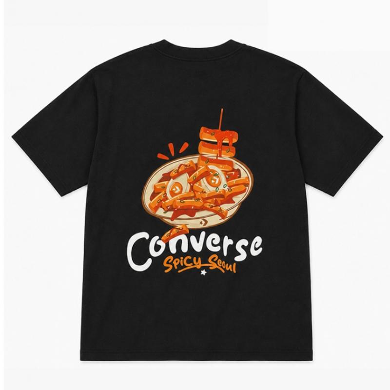 Converse TTeokbokki STreeT Food CiTy T shirT Black Uck170 023