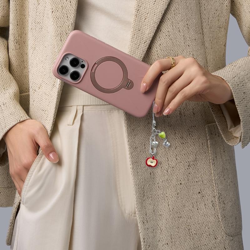 Handmade 3D Fruit Phone Charm Resin Beaded Keychain Fashion Bag Accessory Suitable for Phone and Schoolbag Bag and Key