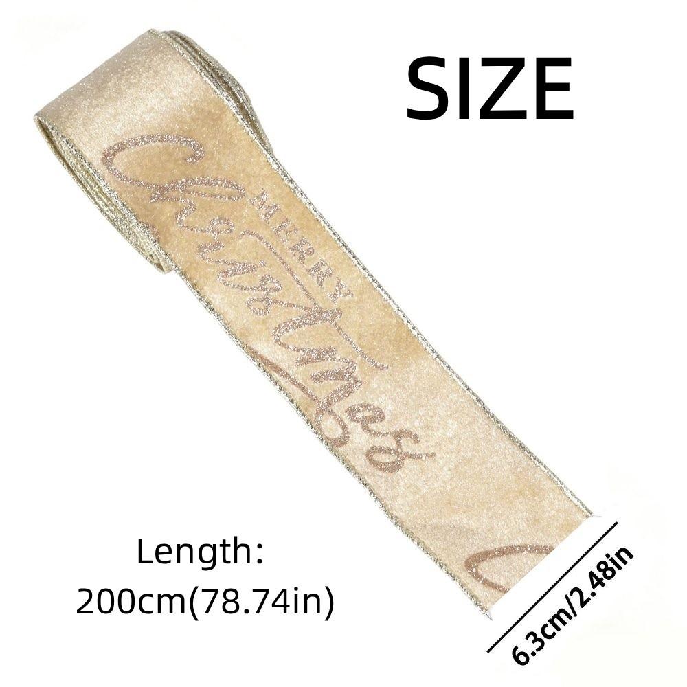 6.3cm Christmas Bow Ribbon DIY Craft Bow Decorative Webbing  Festive Atmosphere