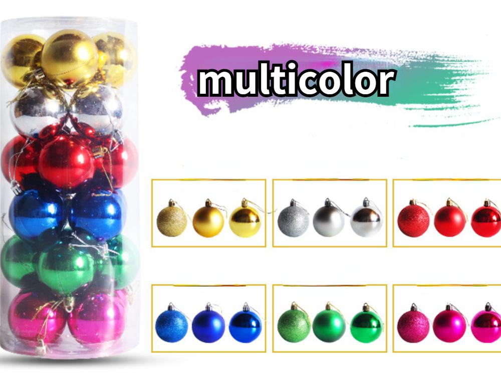 

24 шт./кор. рождественские украшения, рождественская елка, подвесной кулон, шары, декор, новогодние подарки, рождественские шары Noel для дома 3cm разноцветный