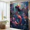 Fairy Mermaid Print Waterproof Shower Curtain for Bathroom, Magical Ocean Life Design High-End Toilet Partition Curtain