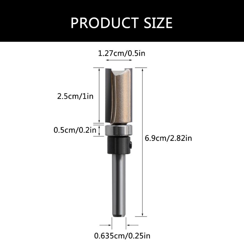 Flush Trim Bit With Bearing Routers Bit Woodworking Milling Cutter For Wood Bit End Milll Tool for Woodworking Furniture