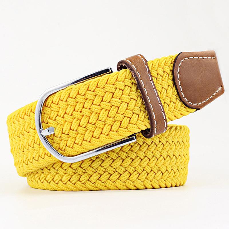 Elastic Braided Belt Casual Pin Buckle Women's Canvas Belt Men's Elastic Belt