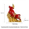 Feng Shui Wealth Ox Statue Ceramic Figurine Money Luck Charm for Home Office Desk Decor Bullish Vibe Gift for Career Success
