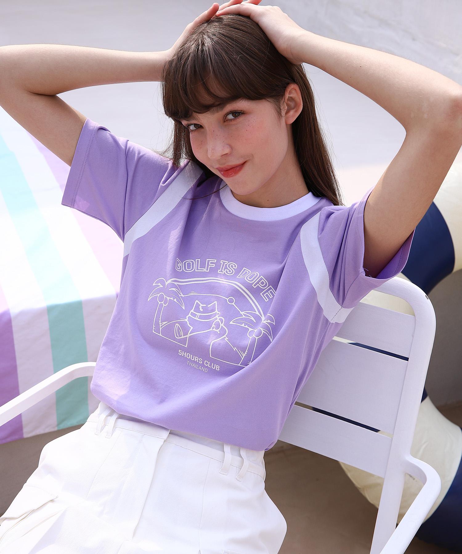 Five Hours Mew Mew Block T-Shirts_Lavender Lavender/S/M