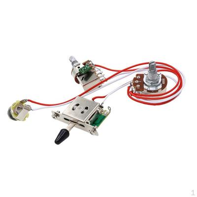 Electric Guitar Wiring Harness Prewired Kit for Parts Toggle Switch 500K Pots 1T1V