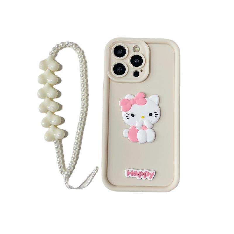 Happy Kitty Cat Applies To Apple 17promax Mobile Phone Case, the New iPhone16 Anti-drop 15 Three-dimensional Creativity