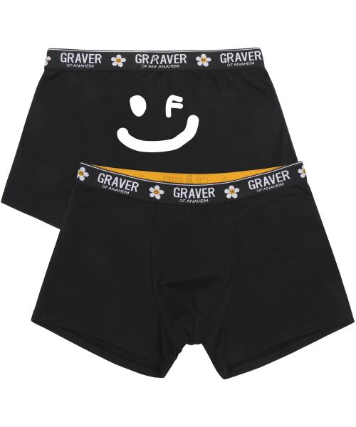 

[Гравировщик] Белый фон Рисунок Улыбка Мужские плавки 1 шт. [Отправка из Кореи] 100% Оригинал Black - M