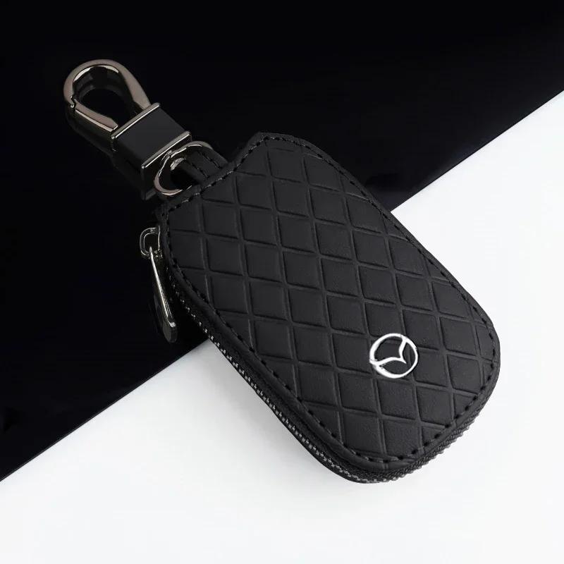 2025 Hot Car Key Protective Bag Key Chain Holder Keyring for Mazda MS CX5 CX3 CX9 CX7 CX6 MX5 CX9 6 Protege RX7 Atenza Accessori