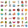 100 New Products, Small Size Egg Tarts, Small Fresh Stickers, Animal Food Text Stickers, DIY Water Cup, Mobile Phone Case Stickers