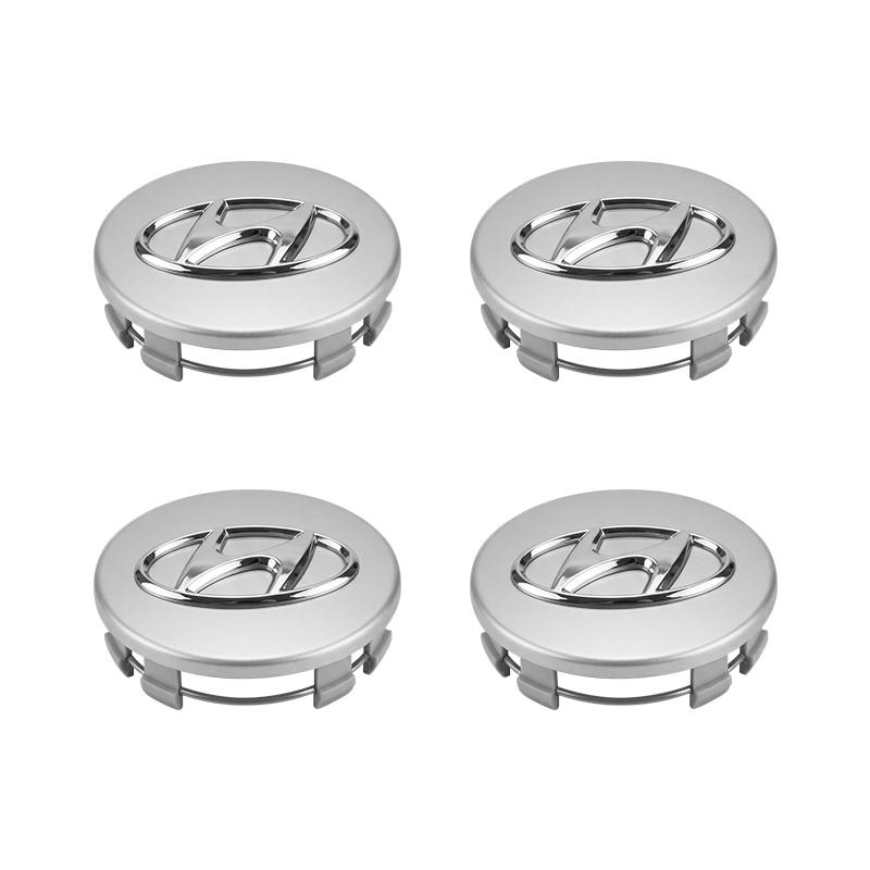 4PCS 60MM Car Emblem Badge Wheel Center Hub Cap Covers Auto Rim Cover For Hyundai Santa Fe Sonata Solaris Azera Creta I30 Ix25 Tucson IX35