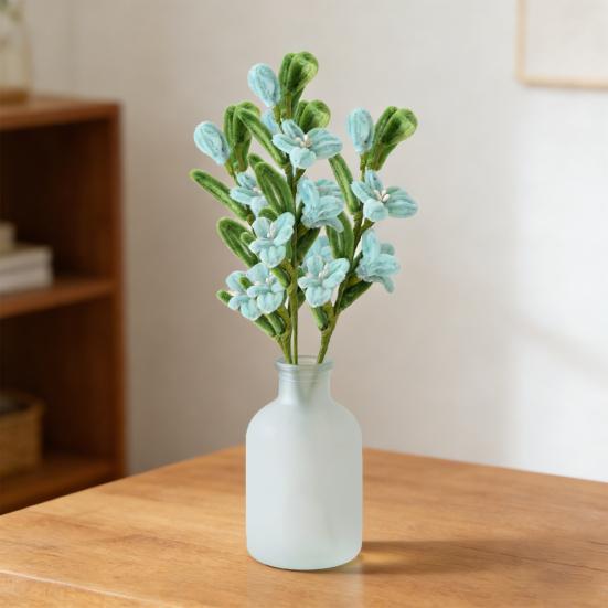 Piprensare Simulerad Blomma Handgjord Mjuk Twist Stick Dekoration Långvarig Vissnar Aldrig Falsk Blomma Heminredning Fotorekvisita