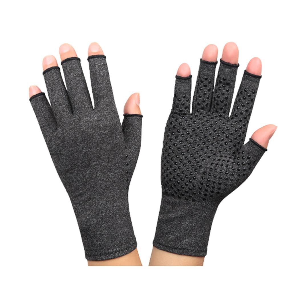 Sports Half Finger Gloves Anti Slip Breathable Comfortable Knitted Fabric Arthritis Compression Gloves