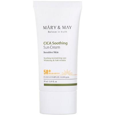 Sunscreen Mary&May Cica Soothing Sun Cream SPF50+ PA++++, 50ml, Lightweight Daily UV Protection