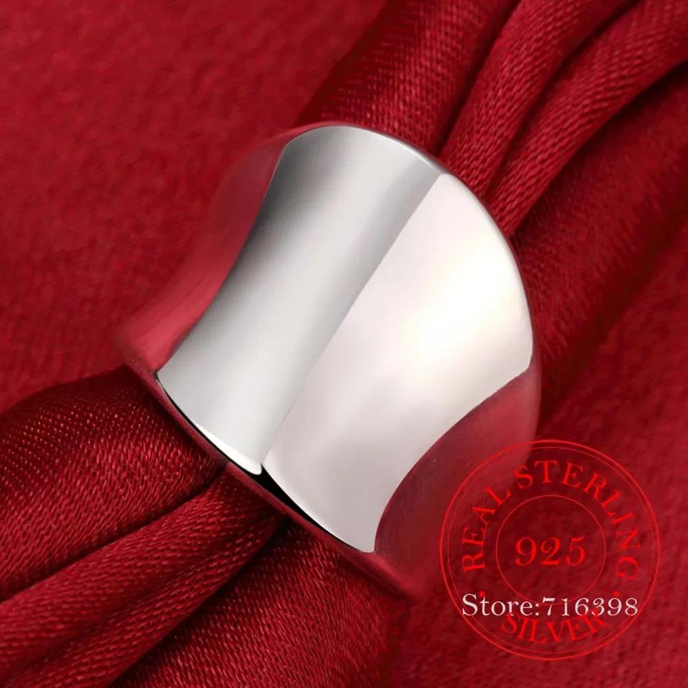 

925 Sterling Silver Ring for Women & Men - Smooth Thumb Ring, Minimalist Wedding Party Jewelry, Fashion Gift for Him/Her 6