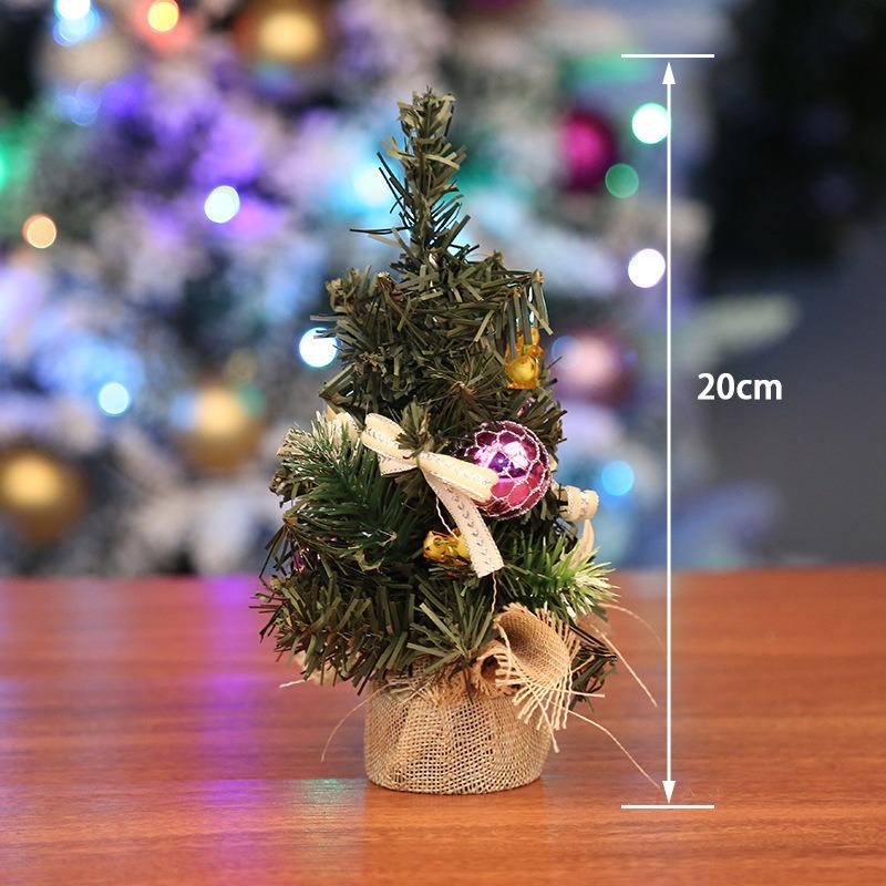 Christmas Decorations 20cm Mini Christmas Tree Shopping Showcase Desktop Ornament Small Gift Christmas Tree