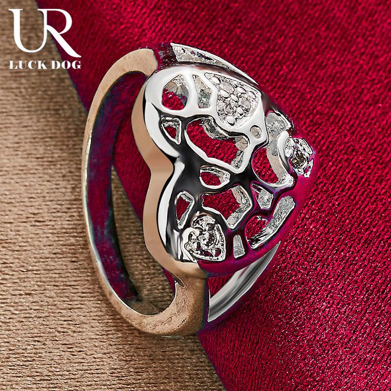 925 Sterling Silver AAA Zircon Heart-shaped Ring Fashion Jewelry Wedding Jewelry