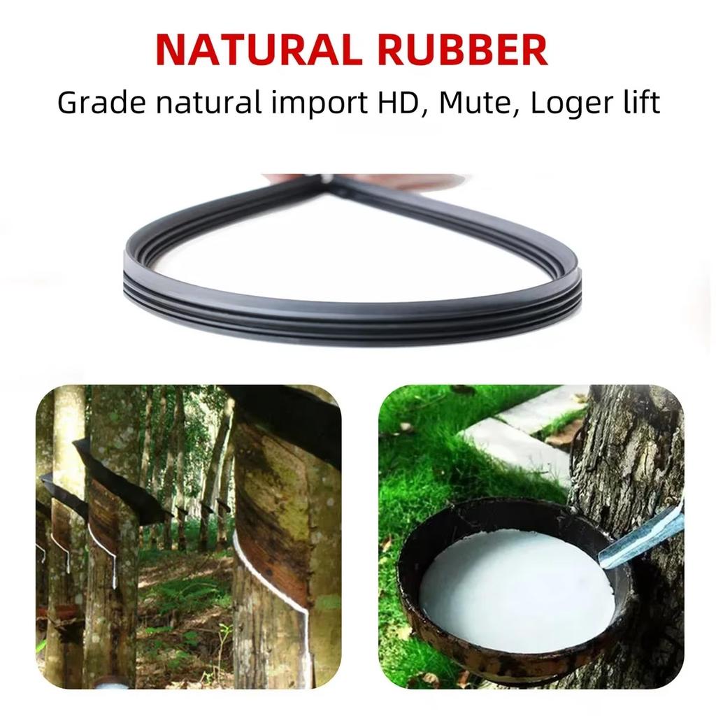 PINMOAP 4PCS Frameless Wiper Rubber Filling Strip 6mm Car Wiper Plug-In Replacement Strip 14"16"18"19"20"21"22"24"26"28"30"32"