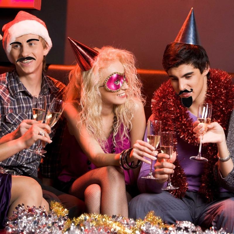 49Pcs Fake Mustaches selfs Adhesive Novelty Hairy Beard Costume Facials Hair for Christmas Party Supplies Decorations