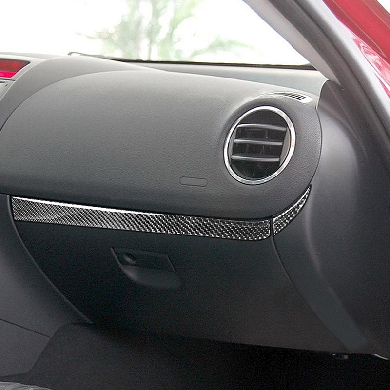 For Mazda RX-8 2004-2008 2PCS Real Carbon Fiber Glove Box Panel Decor Stripe Trim Car Interior Accessories Car Interior