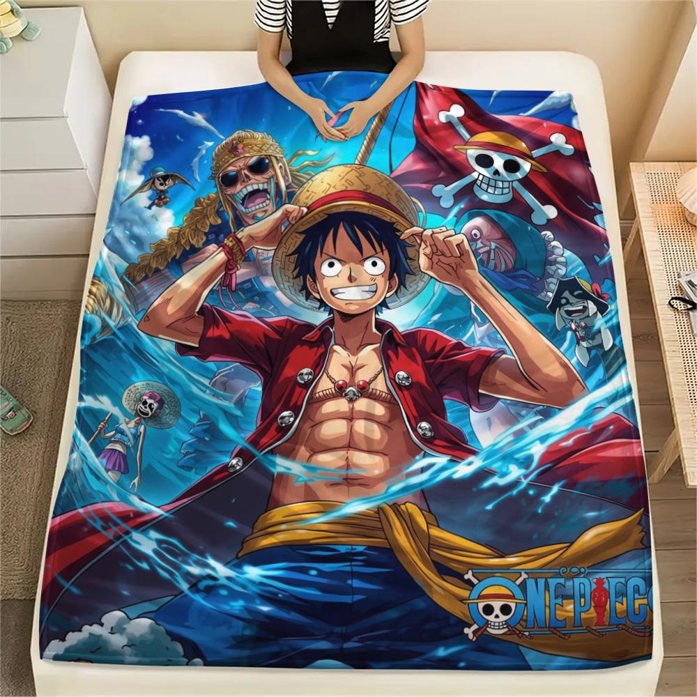 Luffy Relaxation Essential Flannel Blanket, Stylish Print Blanket Suitable for Indoor Use and Picnic Travel.-TING
