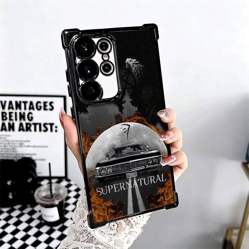 Angel Castiel Supernatural Plating Phone Case For Samsung Galaxy S24 S25 FE S26 Edge S23 Ultra S22 S21 Plus S20 Anti-Fall Airaba
