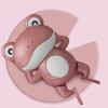 Baby Bath Toys Clockwork Swimming Cute Frogs Floating WindUp Bathtub Toys for Children(Pink )