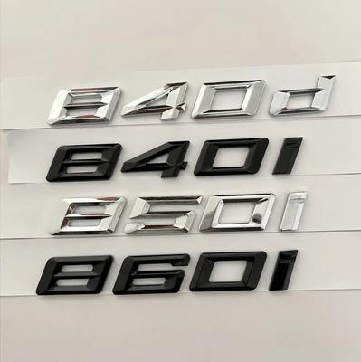 3D ABS Auto Heckklappe Buchstaben Logos Plakette Emblem Aufkleber für 8er Serie 840d 840i 850d 860d 850i 860i E31 G14 G15 G16