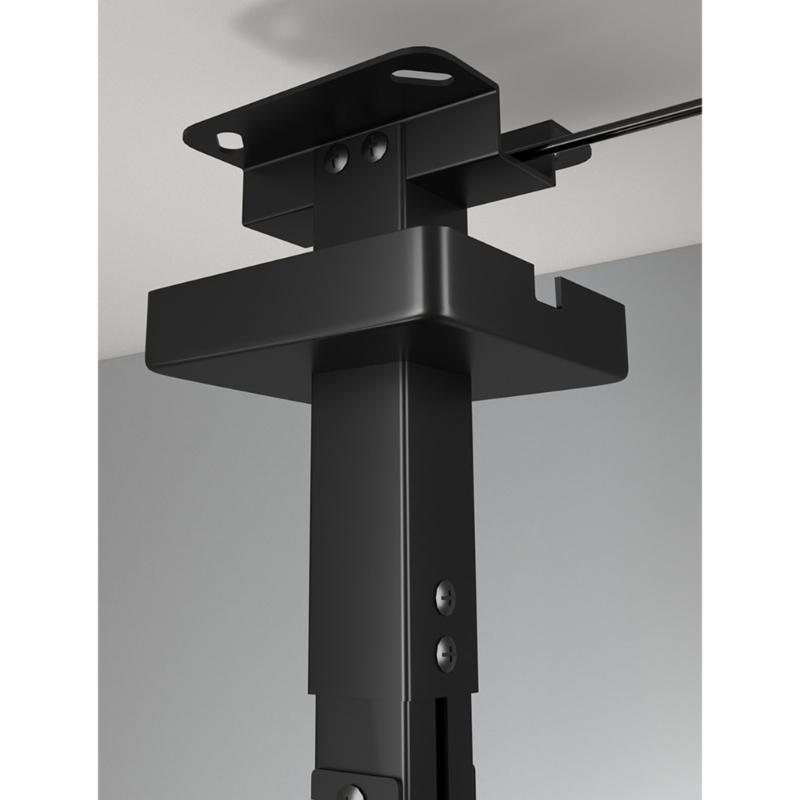 Adjustable Projector Ceiling Mount Universal Fit Extendable Height 25-35cm Metal Material Concealed Screws Design