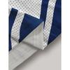 Men's White Blue Dot Print Half Zip Polo Shirt - Casual Short Sleeve Summer Top
