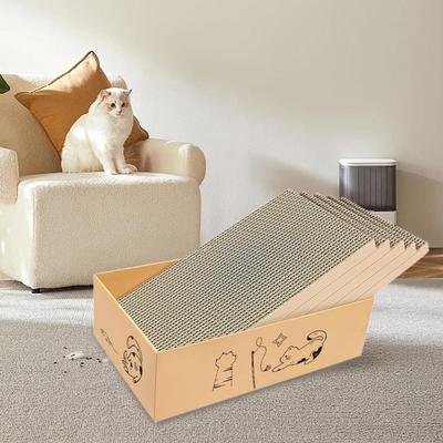 Katzen Kratzbretter Kratzbox Ersatzpolster mit Kratzkarte Kratzpappe