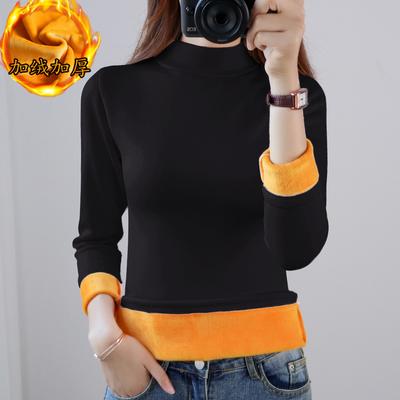Winter Thermal Underwear Women Fleece Thickening Bottoming Shirt Women's Fashion Thermal Top