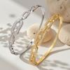 2026 High-end Hollow Zircon Bracelet Women's Light Luxury Fashion Geometric New Bracelet Full of Diamonds, Gold-plated Versatile Jewelry