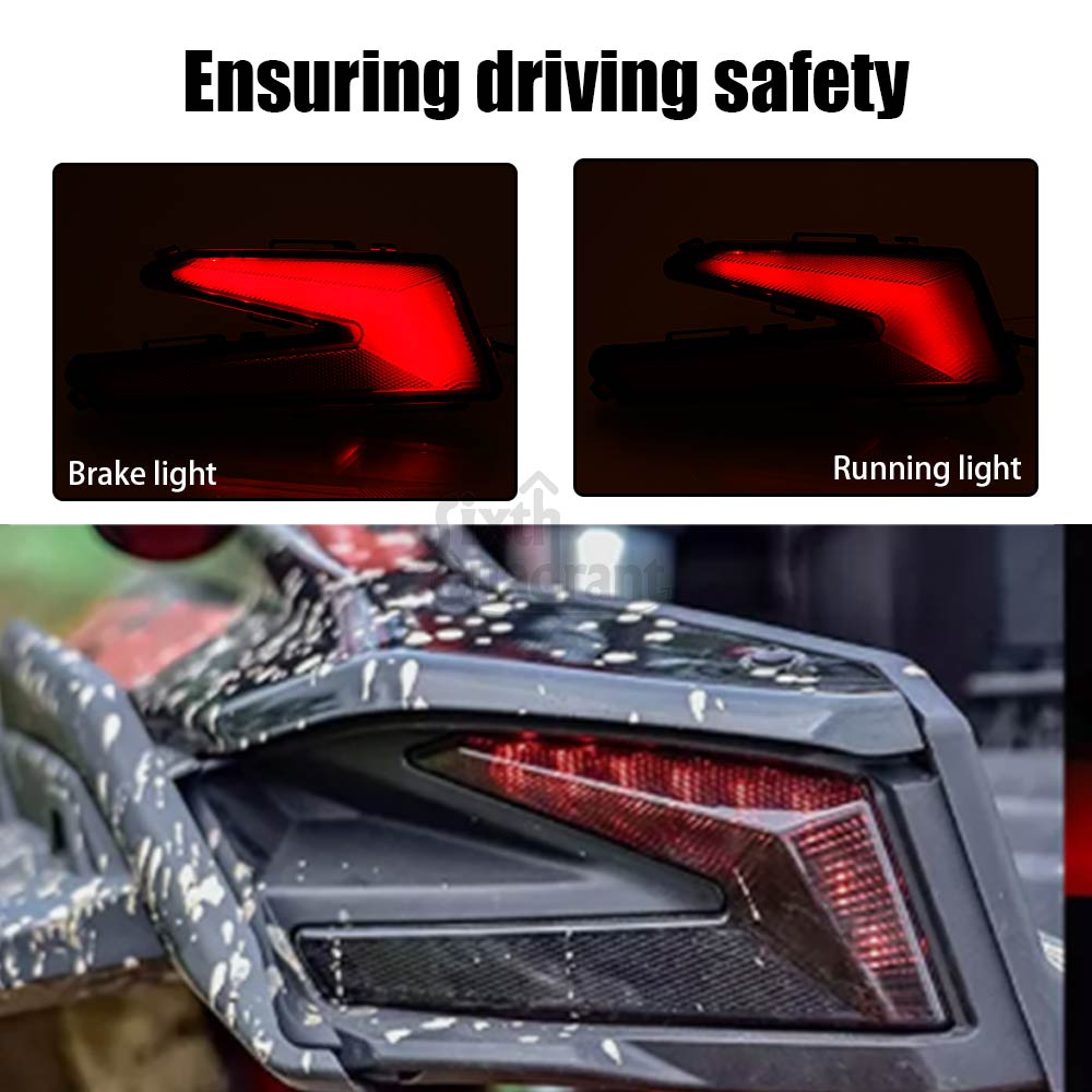 For Can-Am Maverick X3 XDS XRS Max Turbo R 2017 2018 2019 2020 2021 2022 2023 2024 Rear LED Tail Light Assembly ABS Red/Smoke