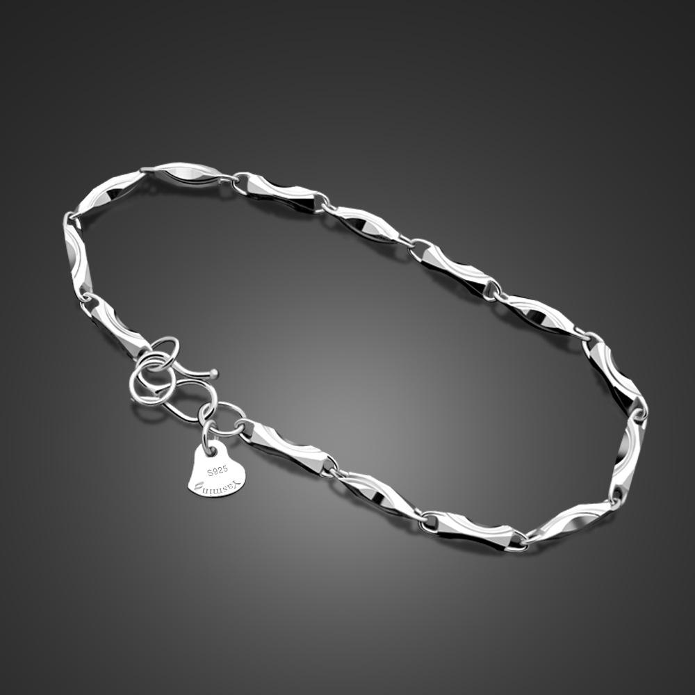 Platinum-Plated Men'S Twisted Ingot Bracelet Temperament Simple Jewelry Popular Temperament