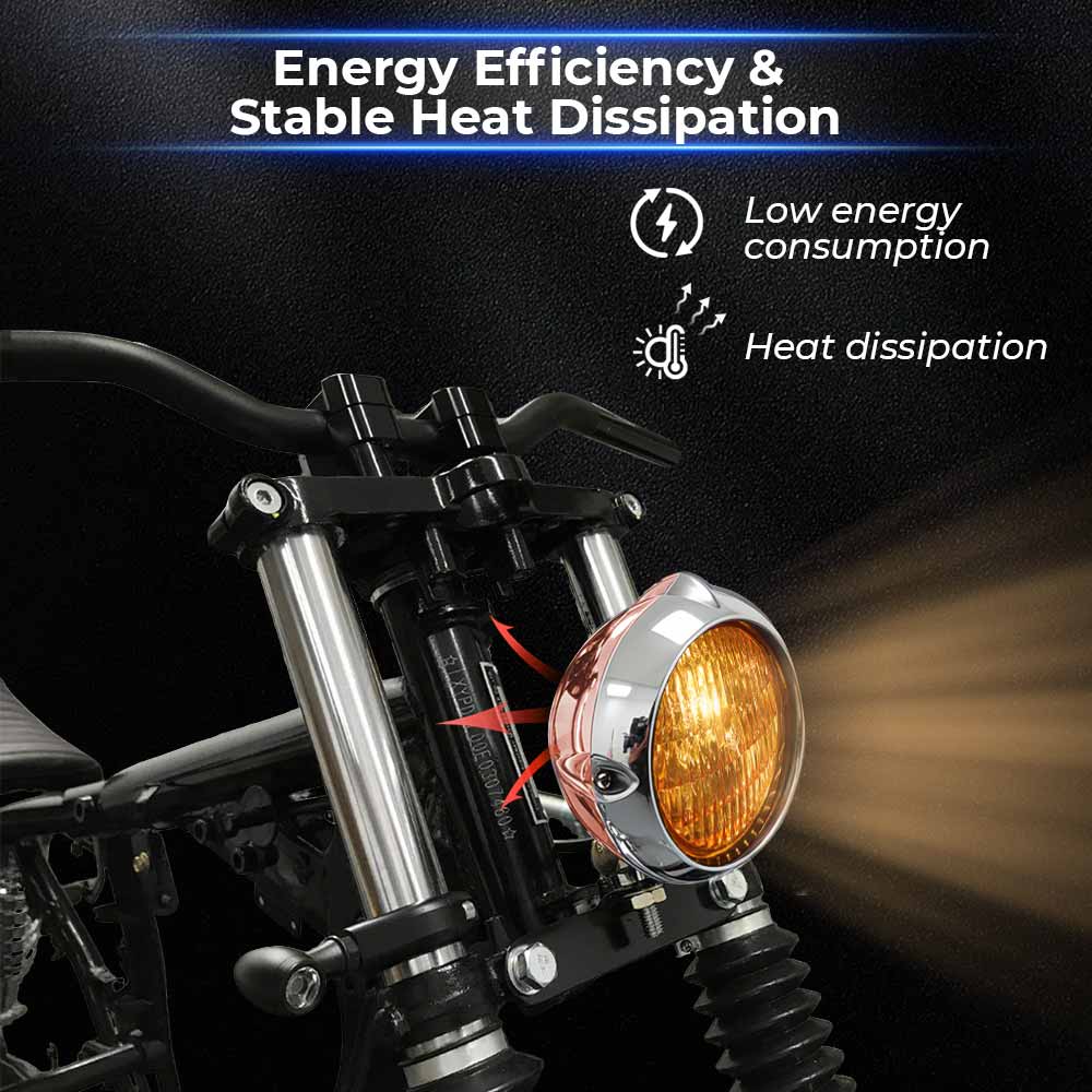 Retro Motorcycle Part 12V Headlight High Beam/Low Beam For Harley Kawasaki Honda Yamaha Suzuki Chopper Cafe Racer Bobber Cruiser