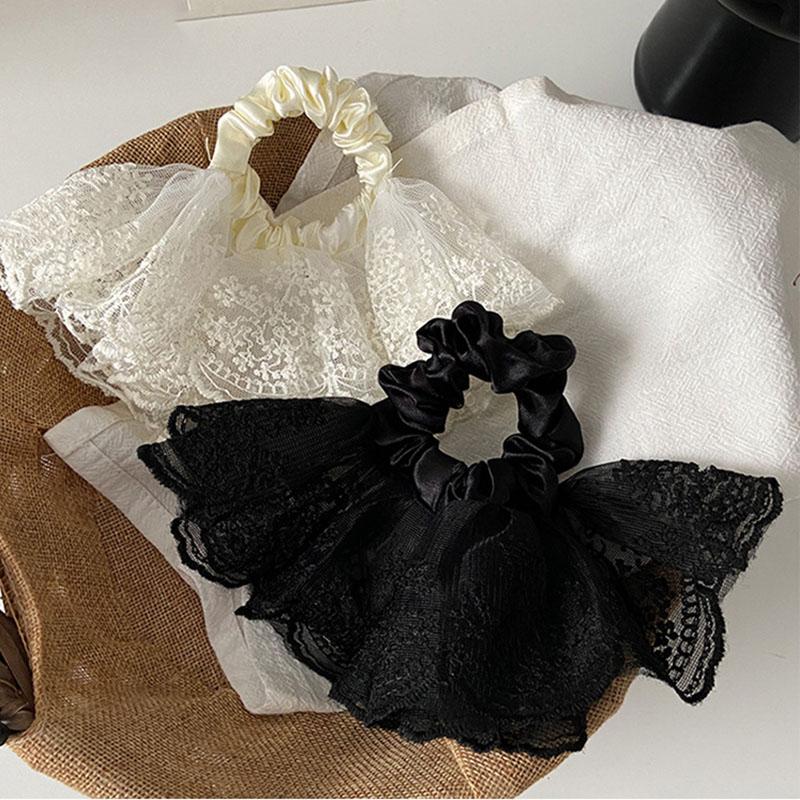 Korejský Tvar Sukně Čelenka Tlustého Střeva Nový Módní Design Krajková Gumička do Vlasů Vázanka Scrunchies Gumička Dívčí Vlasové Doplňky