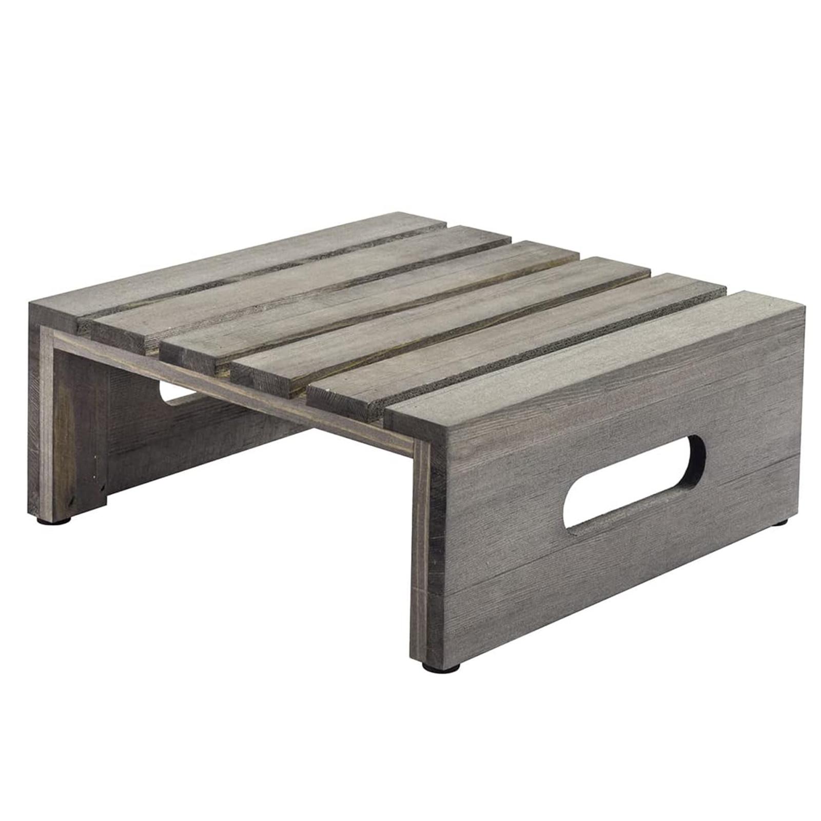 

Подставка для демонстрации кексов из дерева в деревенском стиле для десерта, кекса, фуршета, торта, свадьбы, дня рождения, подставка для демонстрации еды с ручками чёрный