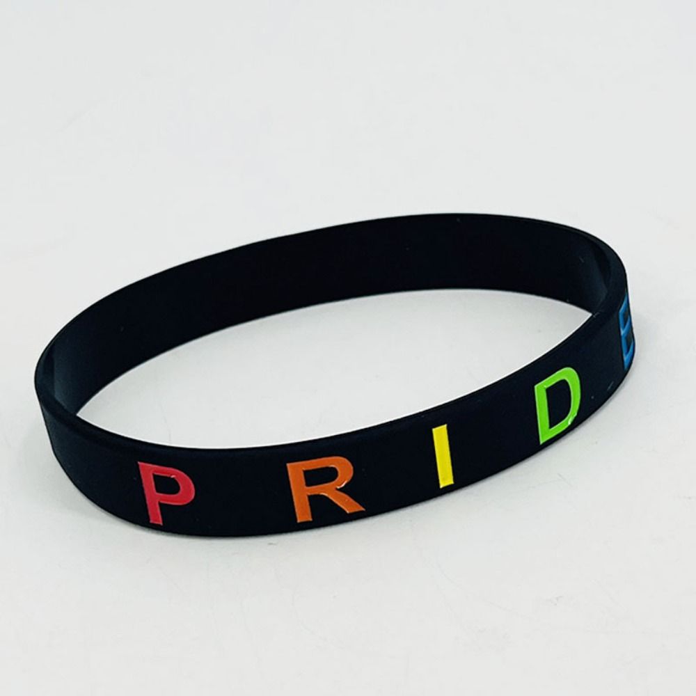 10pcs Six Colour 6-segment Bracelet Special Lovers Rubber Wristband Pride Bracelet Rainbow People