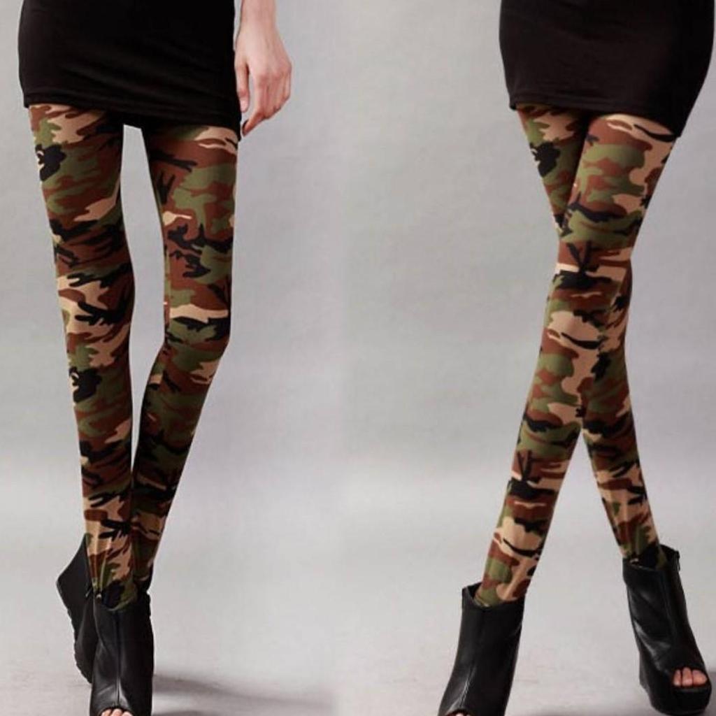 Camouflage Leggings Fitness Militär Armee Grün Leggings Workout Hose Leggins Damen Imitation Jeanshose