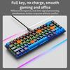 2025 new 68-key game mechanical keyboard mini 65% compact RGB backlit ergonomic wired film keyboard, suitable for laptop desktop