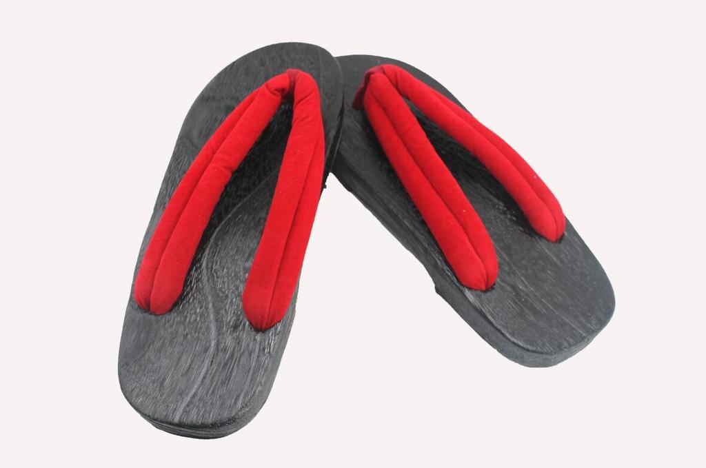 Convenient White and Black Geta Sandals Are Perfect for Japanese Cosplay and General The Simple Red Straps Make Them Perfect for and Size Naissant's
