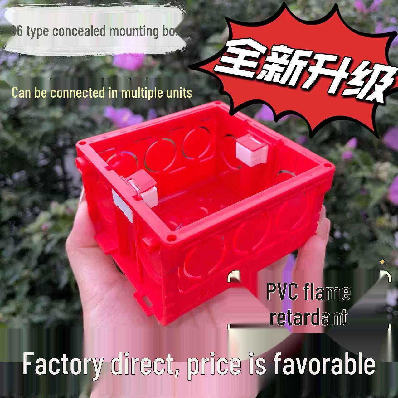 

PVC Flame Retardant 3-Hole Seamless Junction Box for Concealed Wiring Model A [Approx. 50g]