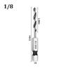 Drill Bit Quick Change Silver 6.35mm For Woodworking