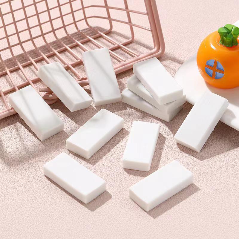 Eco-friendly Pure White TPR Eraser for Students and Artists - Child-Safe Stationery, Customizable Bulk Printing Available