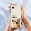 For iPhone 16e Case Cute Corgi Beauty Pattern Printing Straight Edge TPU Phone Back Cover