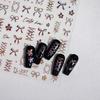 TENSOR Pink Ferrite Bowknot Nail Art Stickers with Diamonds (TL297)